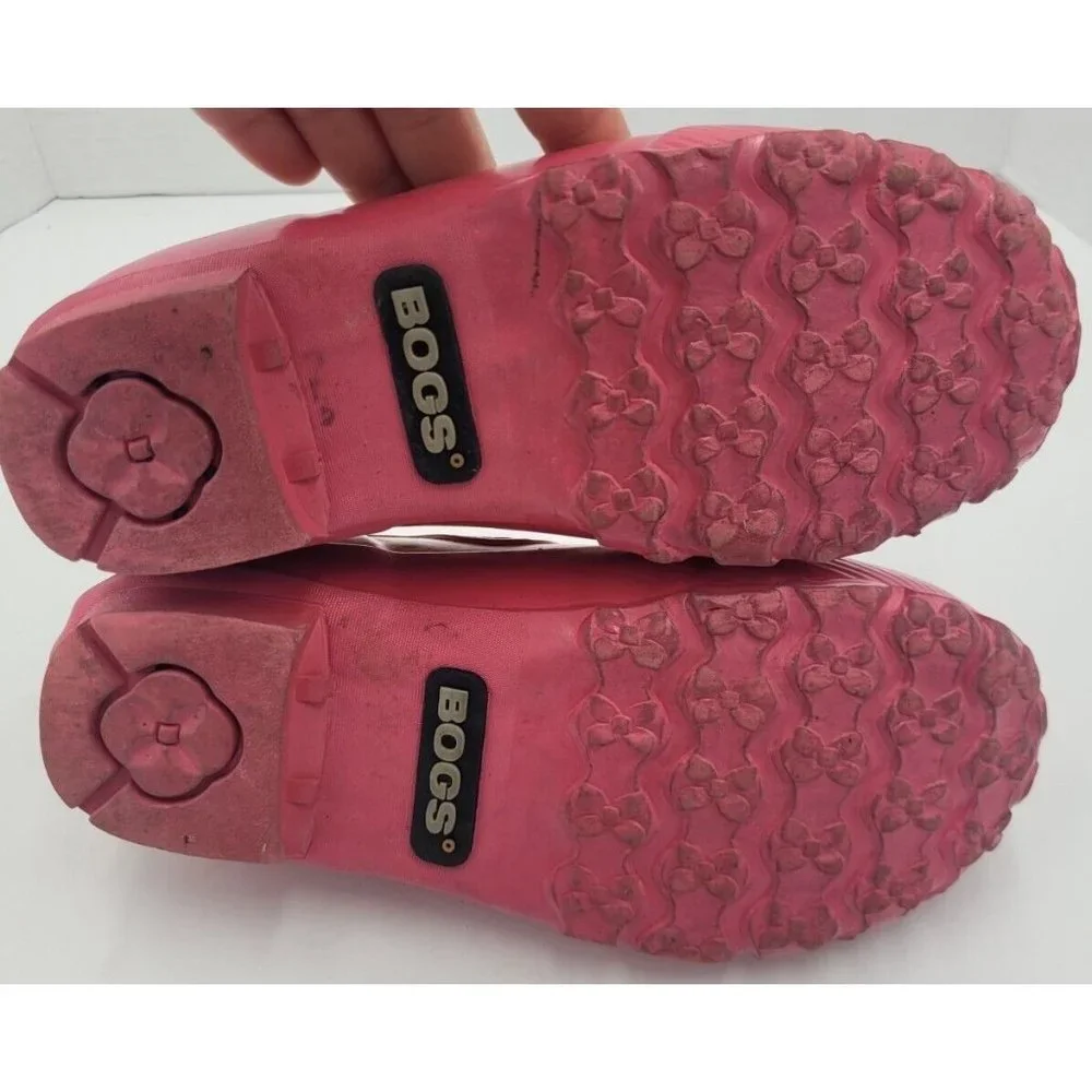 Girl's BOGS RUE Rain Moccasin Slip On Shoes SIZE 2 US 33 EU WATERPROOF